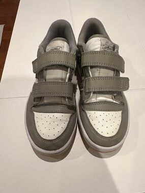 adidas Kids Velcro Sneakers in Gray and White